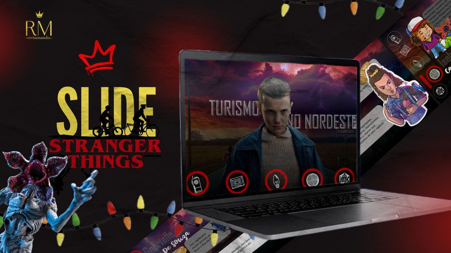 SLIDE DA SERIE STRANGER THINGS