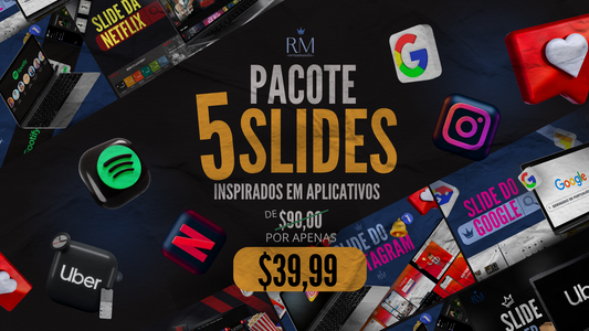 PACOTE 5 SLIDES- INSPIRADOS EM APLICATIVOS